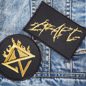 CRAFT Black Metal Embroidered Patch