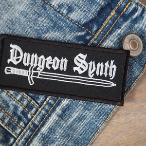 DUNGEON SYNTH Sword Black Metal Embroidered Patch