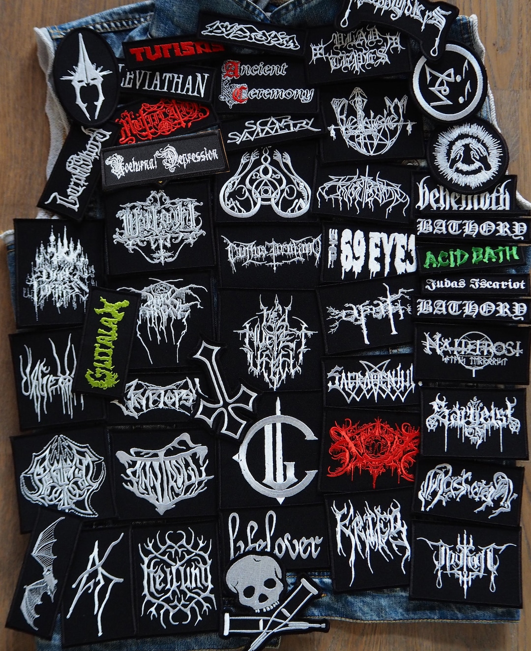 Black/death/doom/heavy Metal Patches 22 Etsy