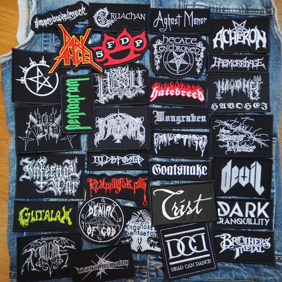 Black/death/doom/heavy Metal Patches 17 Etsy