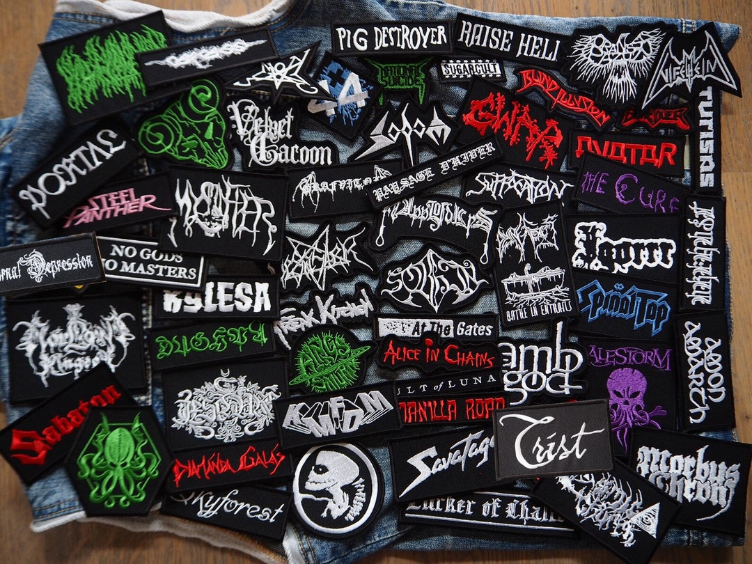 Black/death/doom/heavy Metal Patches 48 Etsy