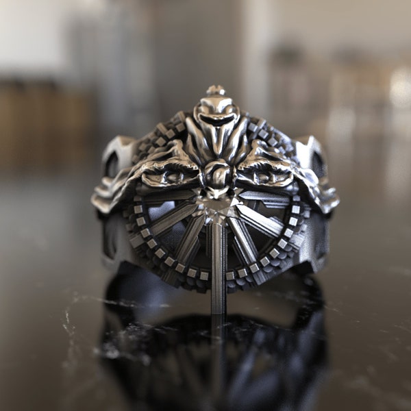 Ring of Legend Lucii, Handmade Final Fantasy Ring, Regis Lucis Caelum Ring, Anime Jewelry, Oxidized Silver Gamer Ring,  Iconic Game