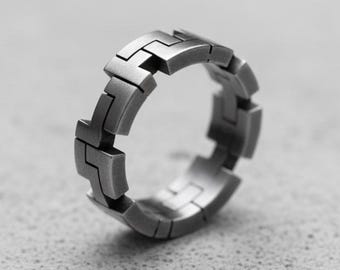 Anillo único de plata de ley 925: artesanía exquisita, diseño atemporal, perfecto para cada ocasión: una declaración de elegancia y belleza.