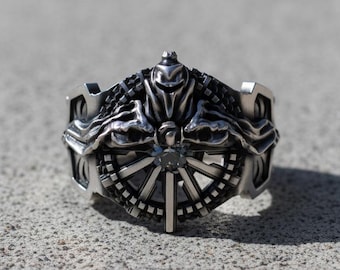 Ring of Legend Lucii, Handmade Final Fantasy Ring, Regis Lucis Caelum Ring, Anime Jewelry, Oxidized Silver Gamer Ring,  Iconic Game
