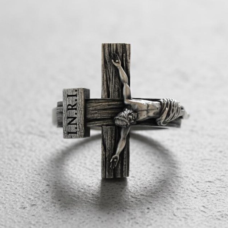 Mens Silver Catholic Rings - Etsy