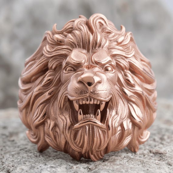 Lion Ring - 925 Sterling Silver - King of the Beasts Design