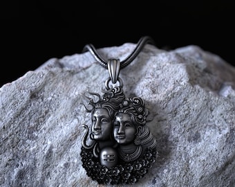 シヴァとパールヴァティのペンダントネックレス：オム・ロータス・ヨガ