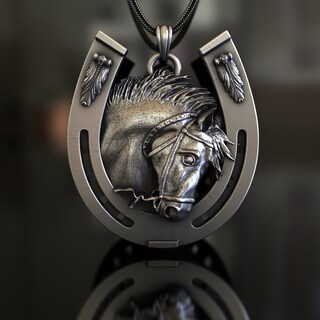 Collana A Y In Argento 925 Con Ciondolo Stivale Da Cowboy E Ferro Di Cavallo, Regalo Western Per Amanti Dei Cavalli