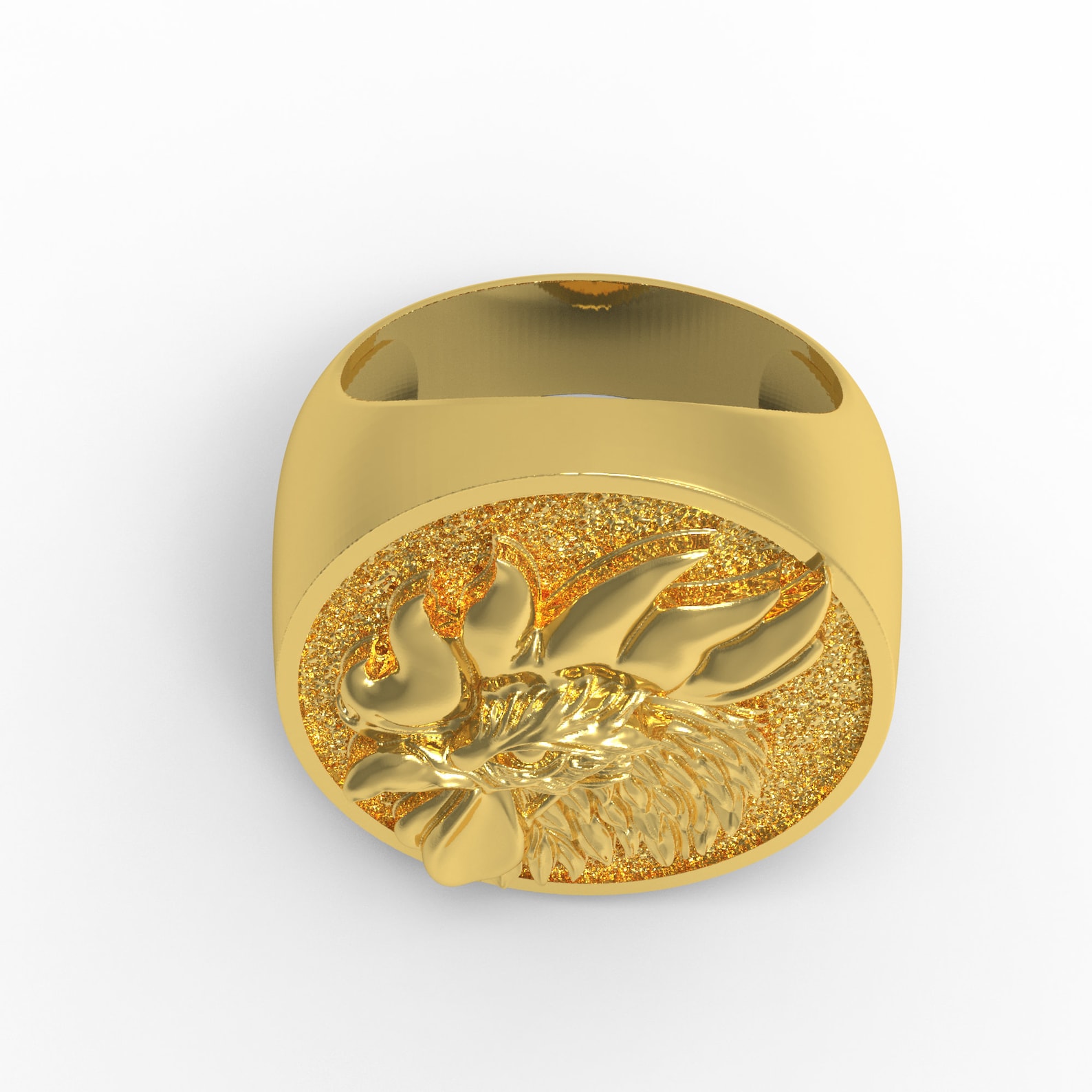 Exquisite Rooster Themed Gold Ring - Handcrafted Animal-inspired ...