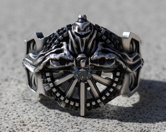 Ring of Legend Lucii, Handmade Final Fantasy Ring, Regis Lucis Caelum Ring, Anime Jewelry, Oxidized Silver Gamer Ring,  Iconic Game