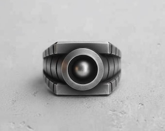 Green Lantern Inspired Ring - 925 Sterling Silver - Handcrafted