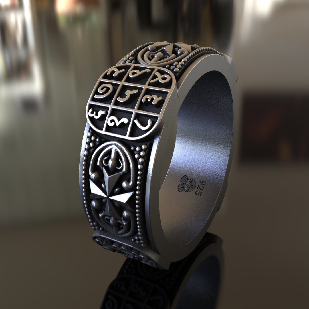 925 Sterling Silver Zodiac Ring Handcrafted Unisex Etsy