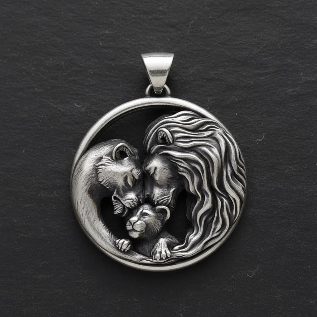 Ciondolo In Argento Sterling 925 Con Famiglia Felice - Antico, 11,2 Mm - Per Bracciali Europei E Gioielli Con Ciondoli