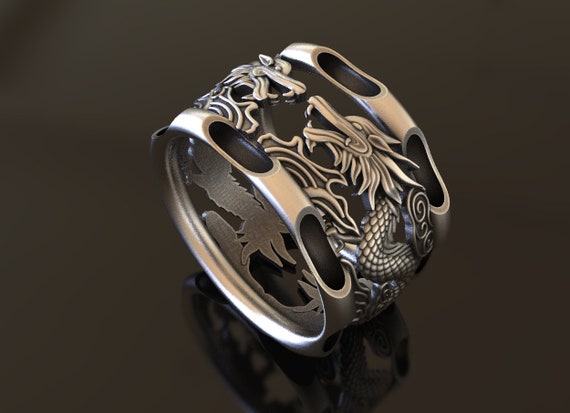 Dragon clearance engraved ring