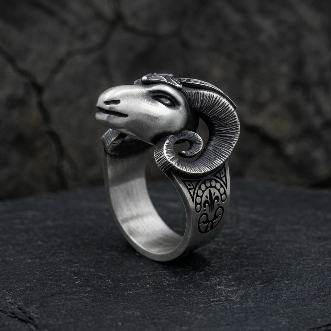 Handcrafted 925 Sterling Silver Sheep Ring, Animal-inspired