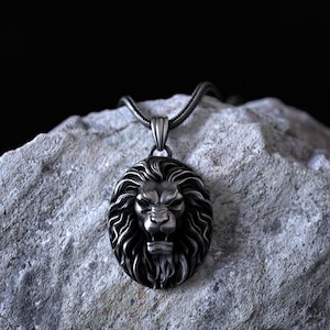 Lion Head Pendant, 925 Sterling Silver Necklace, Handcrafted Regal Lion Jewelry, Unique Statement Piece, Animal Enthusiast Gift Artisan Made