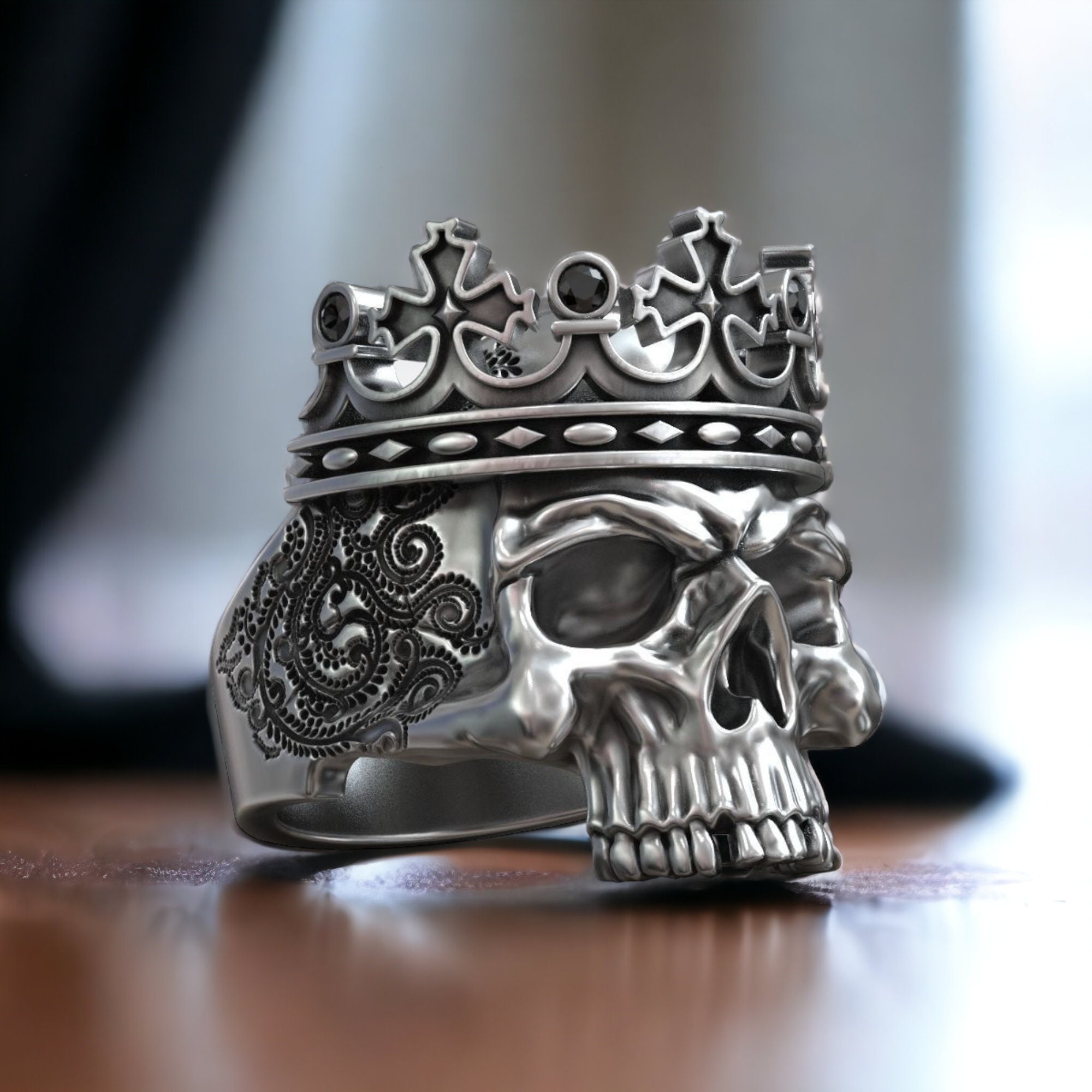 Buy Gold Skull Ring / Mens Ring / Large Size / Goth / Punk / Steampunk /  Halloween / Mens Jewelery / Mens Gift Online in India - Etsy