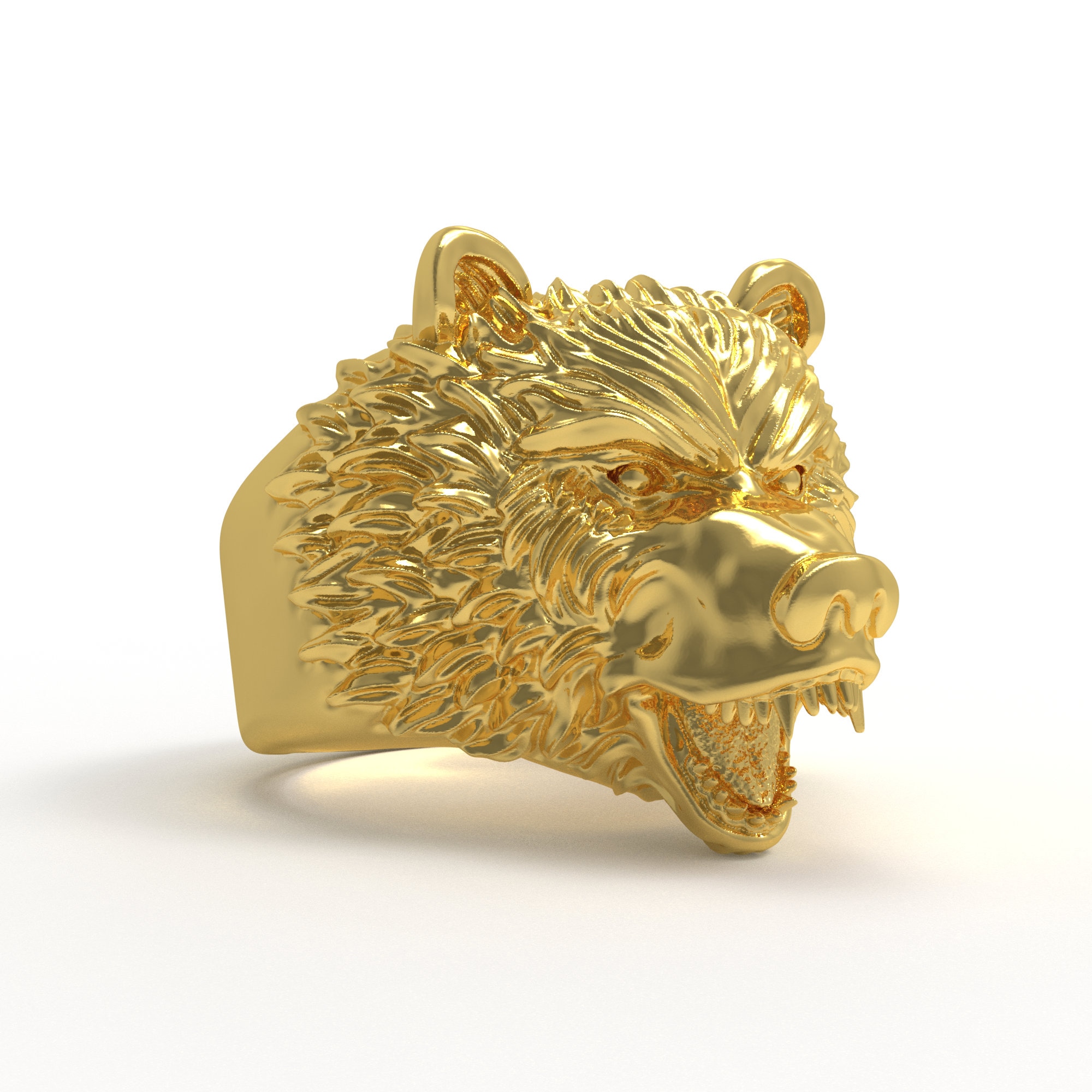 Gold bear ring sale