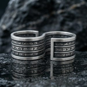 Ring of Spell Storing - Sterling Silver, Adjustable, Unisex, Fantasy-Inspired Accessory - Unique Gift for RPG Fans Magic Enthusiasts, Gamers