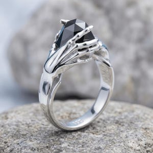 Ring of Telekinesis, Handcrafted 925 Sterling Silver Intricate Psychic Power Design Unisex Mystic Jewelry Perfect Gift for Sci-Fi Fantasy Polished Silver