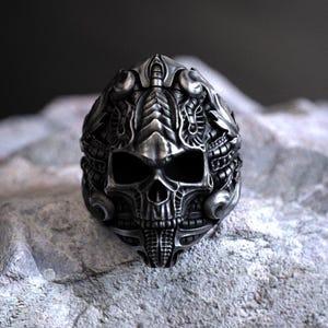 Skeleton Ring, H. R. Giger Inspired Jewelry, Horror Jewelry Skeleton Ring, H. R. Giger Inspired Jewelry, Horror Jewelry