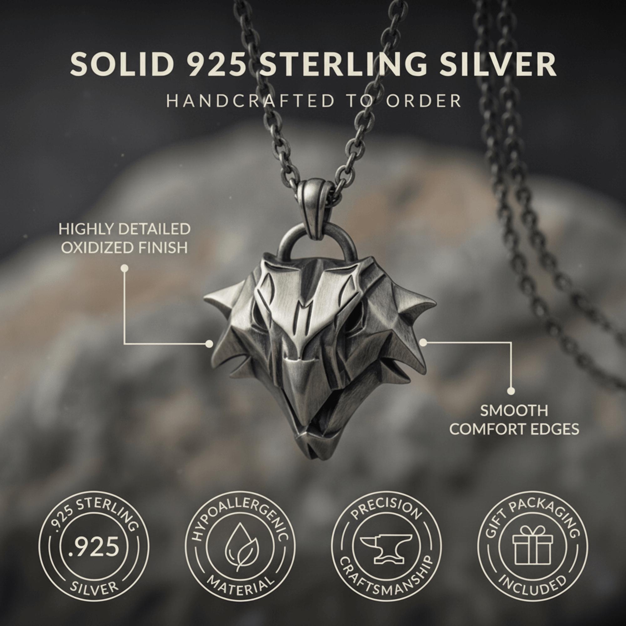 Griffin School Medallion Necklace - 925 Sterling Silver