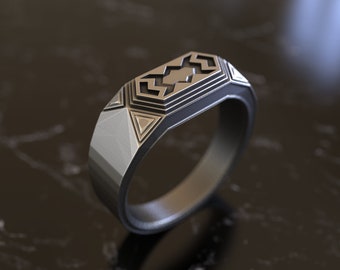 Dwarven-Inspired 925 Sterling Silver Ring, Handmade Fantasy Craftsmanship, Unique Artisan Creation, Perfect for Mythology & Adventure Lovers