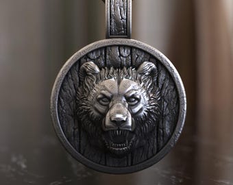 Genuine 925 Sterling Silver Bear Necklace, Handcrafted Unique Bear Pendant Elegant Animal Jewelry Gift for Nature Lovers Wildlife Enthusiast