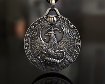 Colgante del Zodíaco Escorpio, Plata de Ley 925, Joyería artesanal inspirada en la astrología, Símbolo unisex de pasión y determinación, Pieza única
