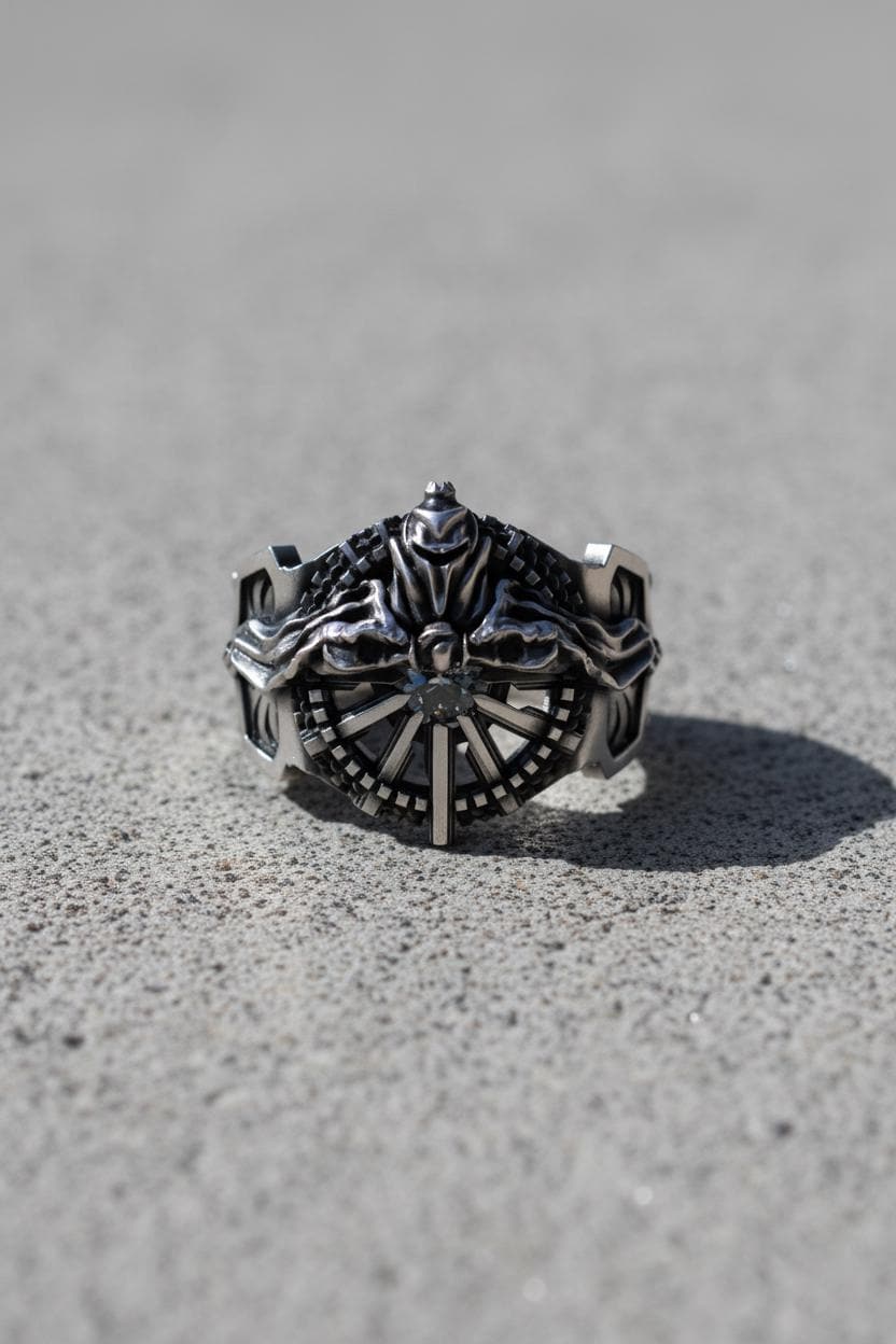Legend of Lucii Ring - Handmade 925 Sterling Silver Mens Signet
