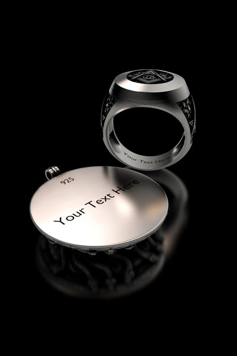 Anillo de plata con diseño de ondas y banda geométrica. Minimalista, hecho a mano, plata de ley 925. imagen 7