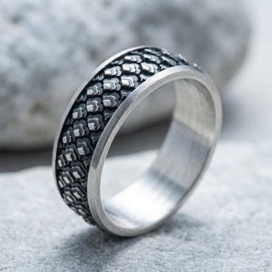 Gold Men Wedding Ring Japanese Art Inspired Wave Pattern Unique Engagement Band Traditional Craftsmanship Timeless Elegance Limited Edition image 10