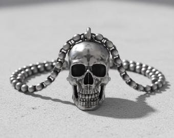 Ciondolo Teschio Zucchero 925 - Argento Sterling, Dia De Los Muertos, Fatto A Mano, Nuovo Senza Etichetta - Foto 3
