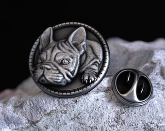 Bulldog Frances Abalorio De Plata 925 Con Diseño De Bulldog