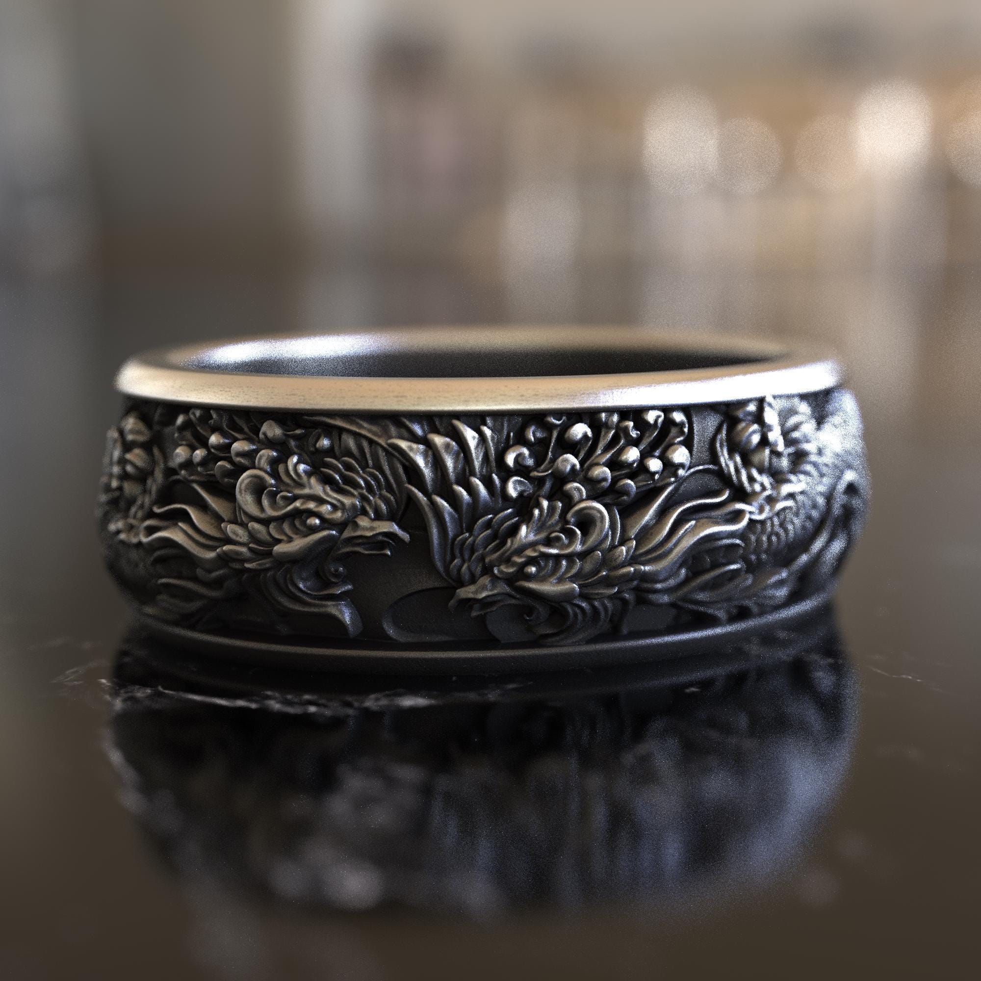 925 Sterling Silver Ring, Basan Fire Bird, Japanese Phoenix Mythology, Traditional Ornament, Handmade Artisan, Unique Mythical Jewelry - Etsy 925 Sterling Silver Ring, Basan Fire Bird, Japanese Phoenix Mythology, Traditional Ornament, Handmade Artisan, Unique Mythical Jewelry - Etsy