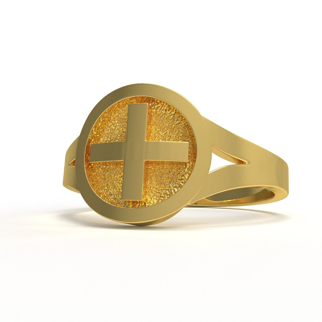 Crucifix Gold Ring - Handcrafted Faith-inspired Jewelry, Perfect Gift ...