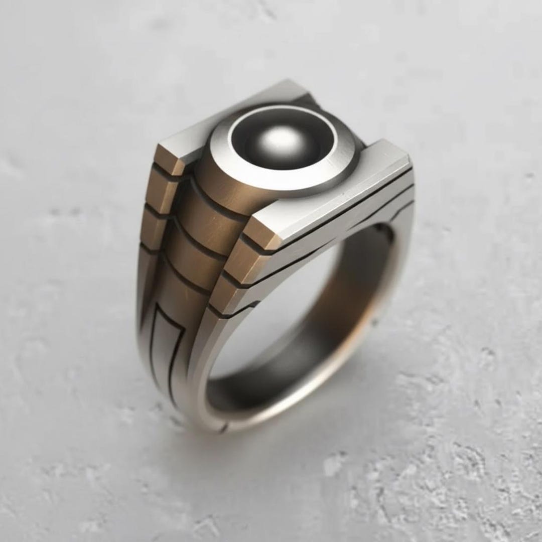 Green Lantern Inspired Ring - 925 Sterling Silver - Handcrafted