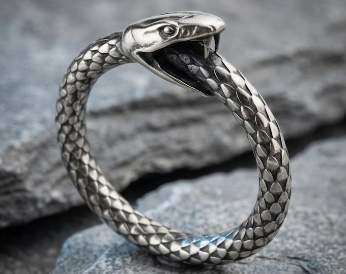 Ouroboros Snake Ring - 925 Sterling Silver - Ancient Symbol - Handmade Artistry - Exquisite Detailing - Unique Gift - Limited Availability