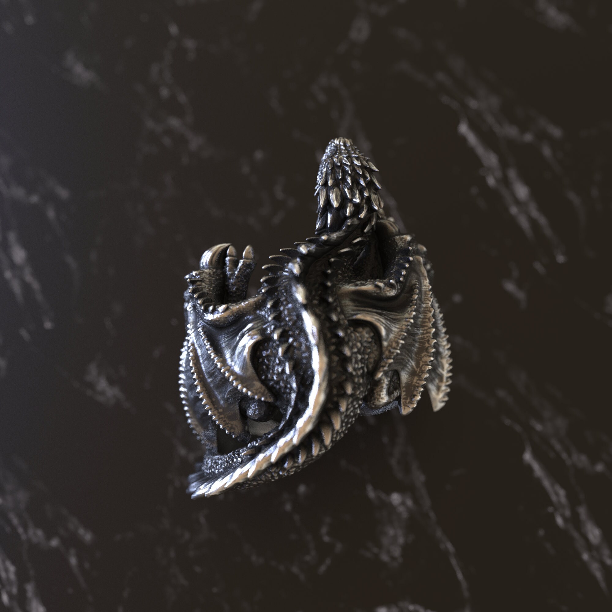 Anillo De Plata De Ley 925 Con Dragón Japonés Grabado - Hecho A Mano, Oxidado, Unisex, Tallas US 5-15