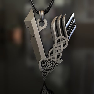 Vikings Pendant, 925 Sterling Silver, Handcrafted Norse-Inspired Jewelry, Unisex Symbol of Strength & Courage, Unique Statement Piece