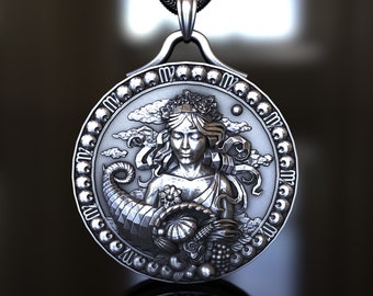 Colgante Virgo Zodiac, Plata de Ley 925, Joyería artesanal inspirada en la astrología, Símbolo unisex de precisión y practicidad, Pieza única