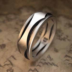 Elegant Handmade Sterling Silver Men Band Ring, Stylish Men Wedding Ring, Silver Fashionable Men Wedding Band, Ornament Ring, Statement Ring