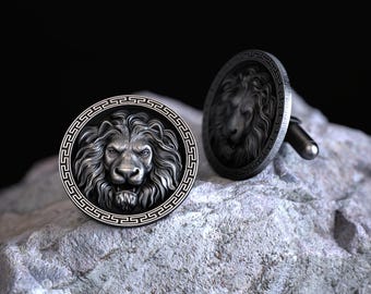 Majestic Lion Head Cufflinks 925 Sterling Silver Unique Animal Jewelry Bold Statement Men’s Accessories Versatile Luxury Gift For Him