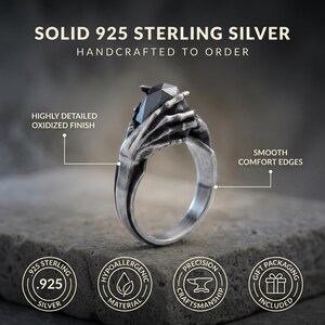 Ring of Telekinesis, Handcrafted 925 Sterling Silver Intricate Psychic Power Design Unisex Mystic Jewelry Perfect Gift for Sci-Fi Fantasy image 3