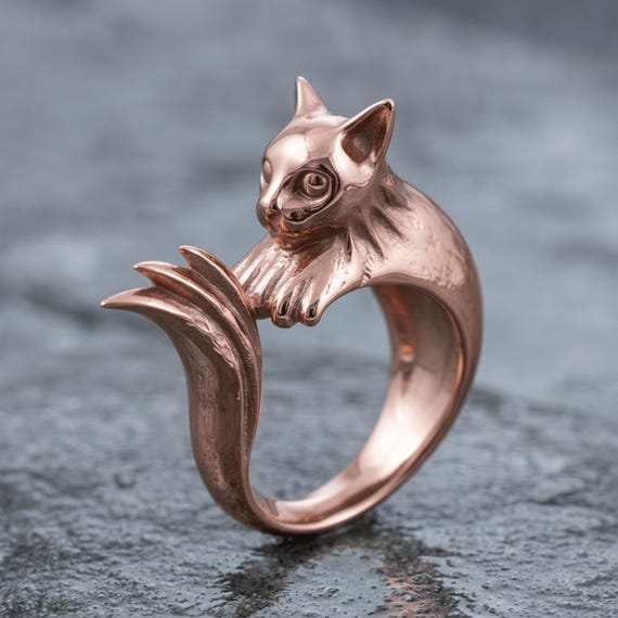 925 Sterling Silver Cat Ring - Handcrafted, Unisex, Feline
