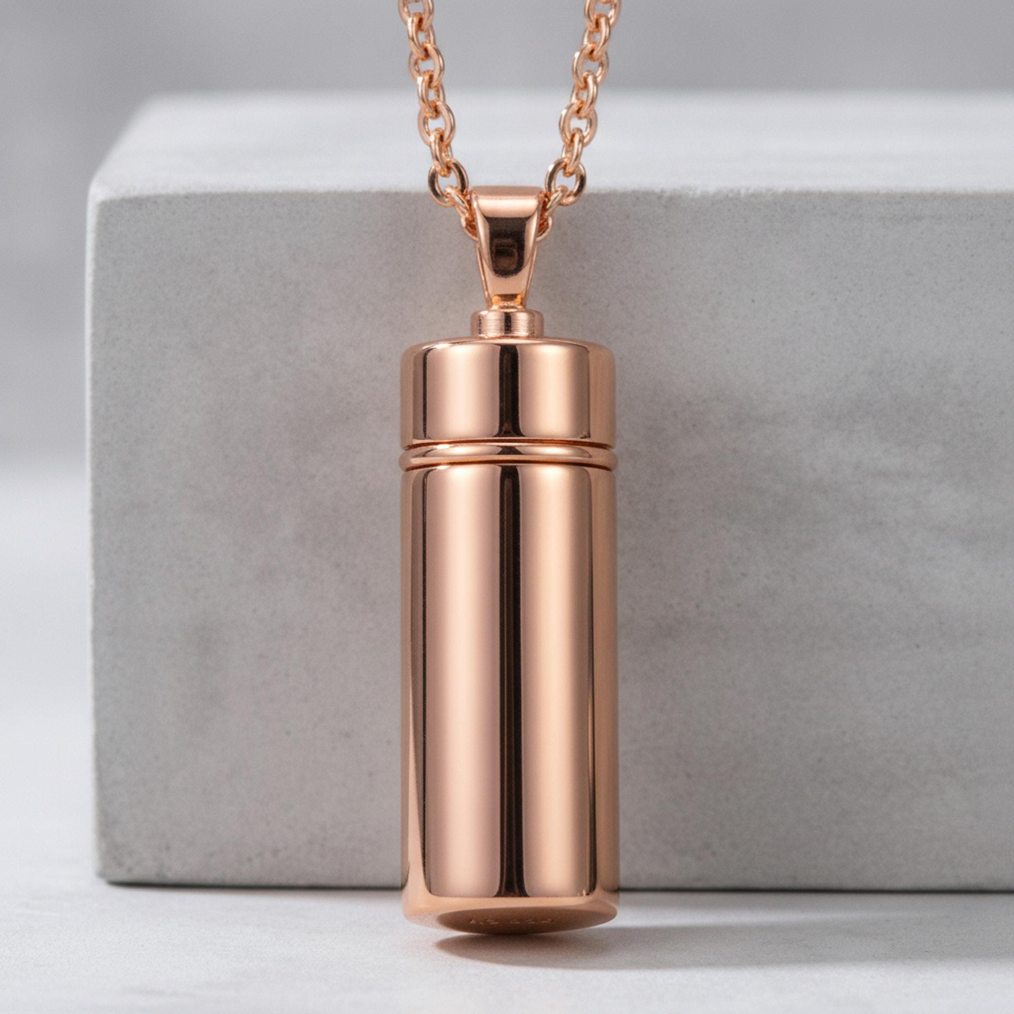 Functional Capsule Pendant 925 Sterling Silver 14K Gold Vermeil