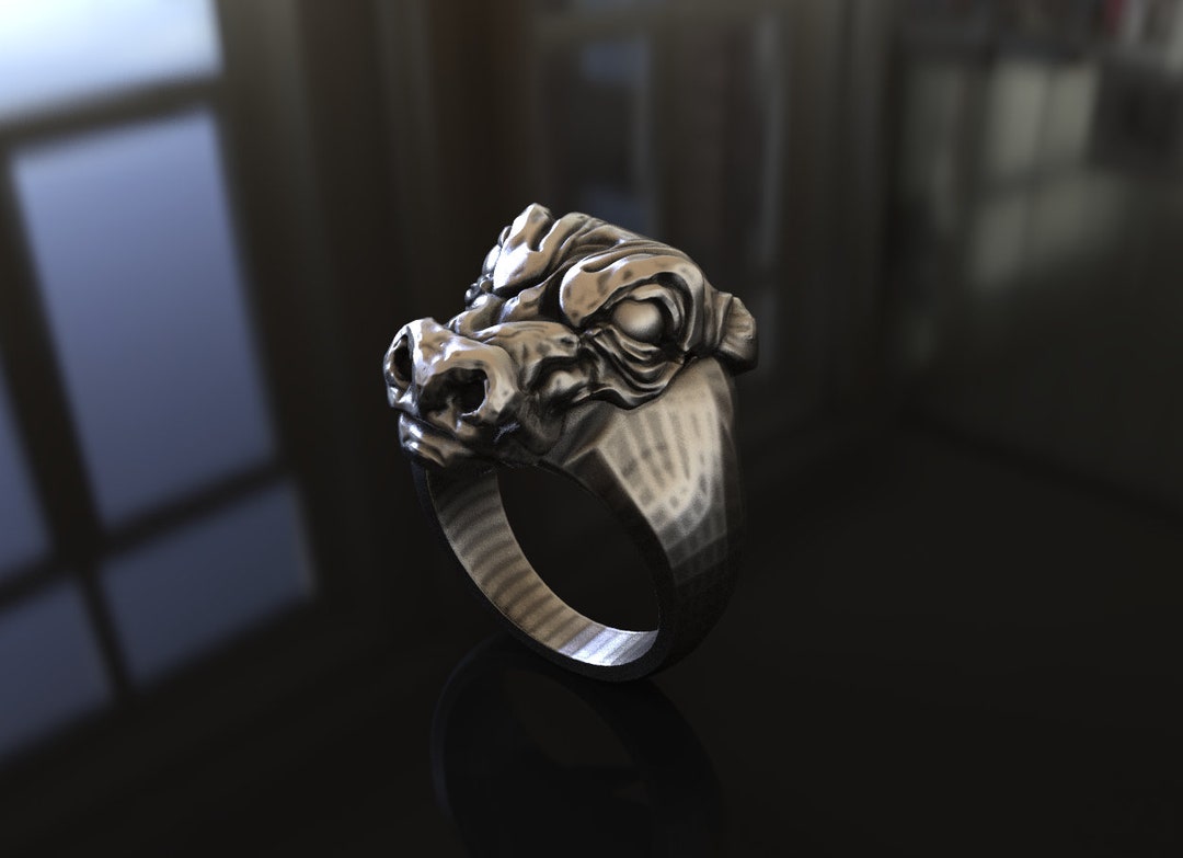 Angry Bull Silver Ring For Men - 3D Bull Head Sterling Silver Ring, Taurus Zodiac Gift, Oxidized Finish, No Gemstone