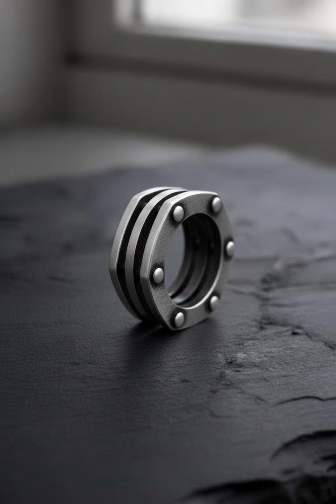 Engineer Unique Design Handmade Sterling Silver Men Brutal Ring, Silver ...