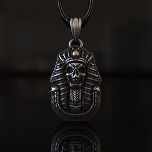 Ancient Egyptian God Necklace, Personalized Sterling Silver Pendant, Engraved Mythology Jewelry for Men, Custom 925 Silver Necklace