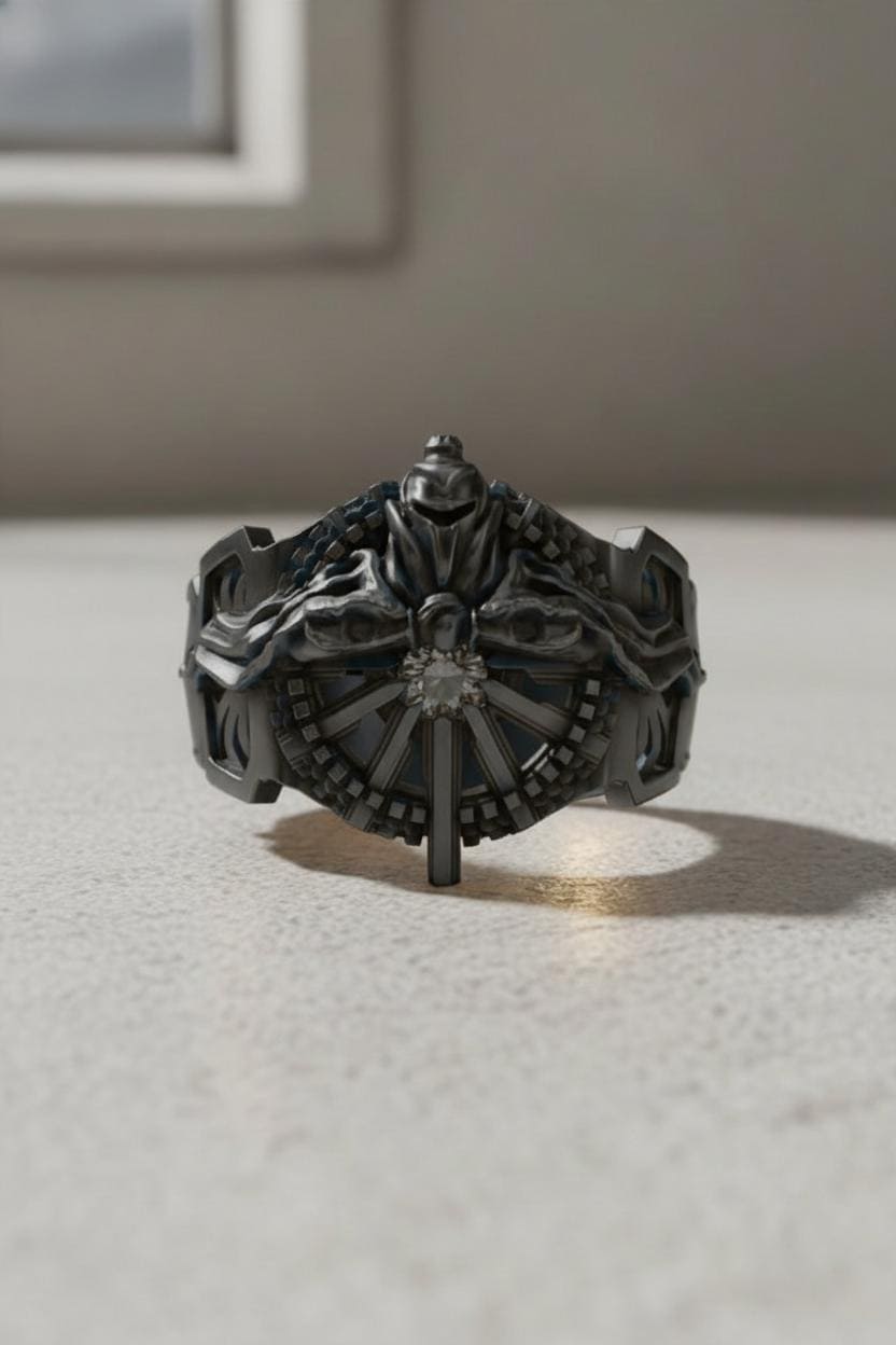 Legend of Lucii Ring - Handmade 925 Sterling Silver Mens Signet
